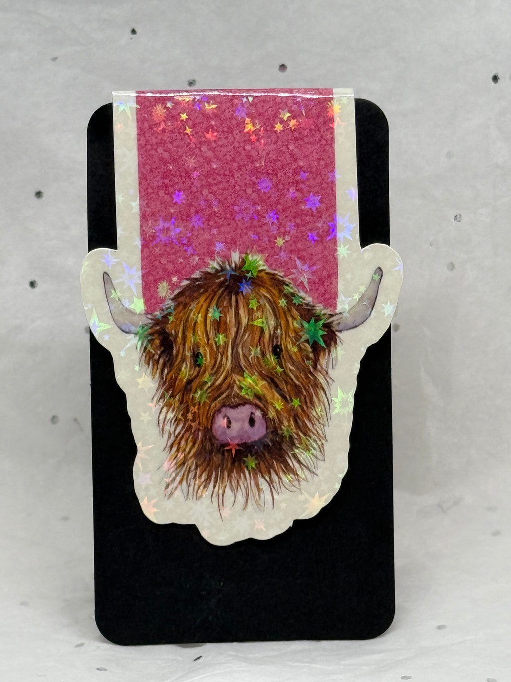 Highland Cow Bookmark (Pink)