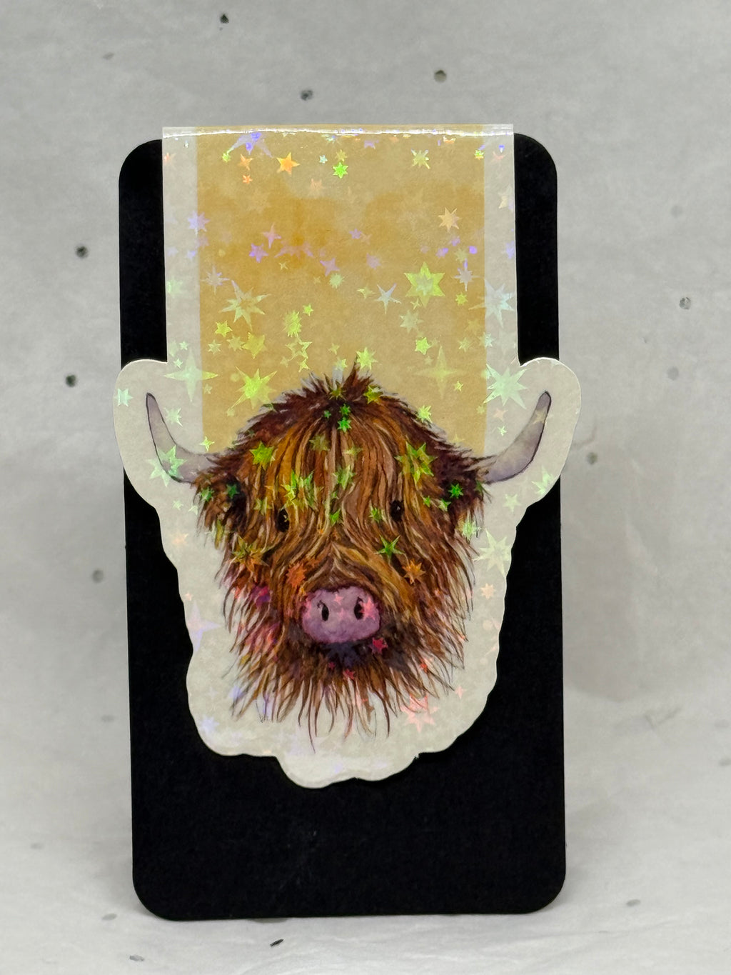 Highland Cow Bookmark (Yellow)