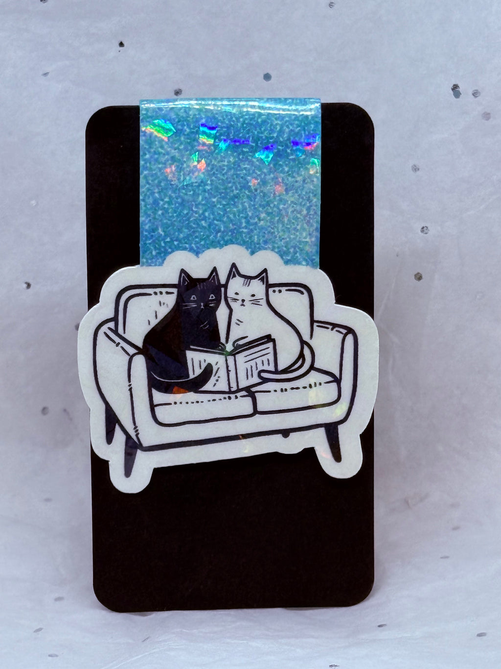 Couch Cats (Teal) | Magnetic Bookmark
