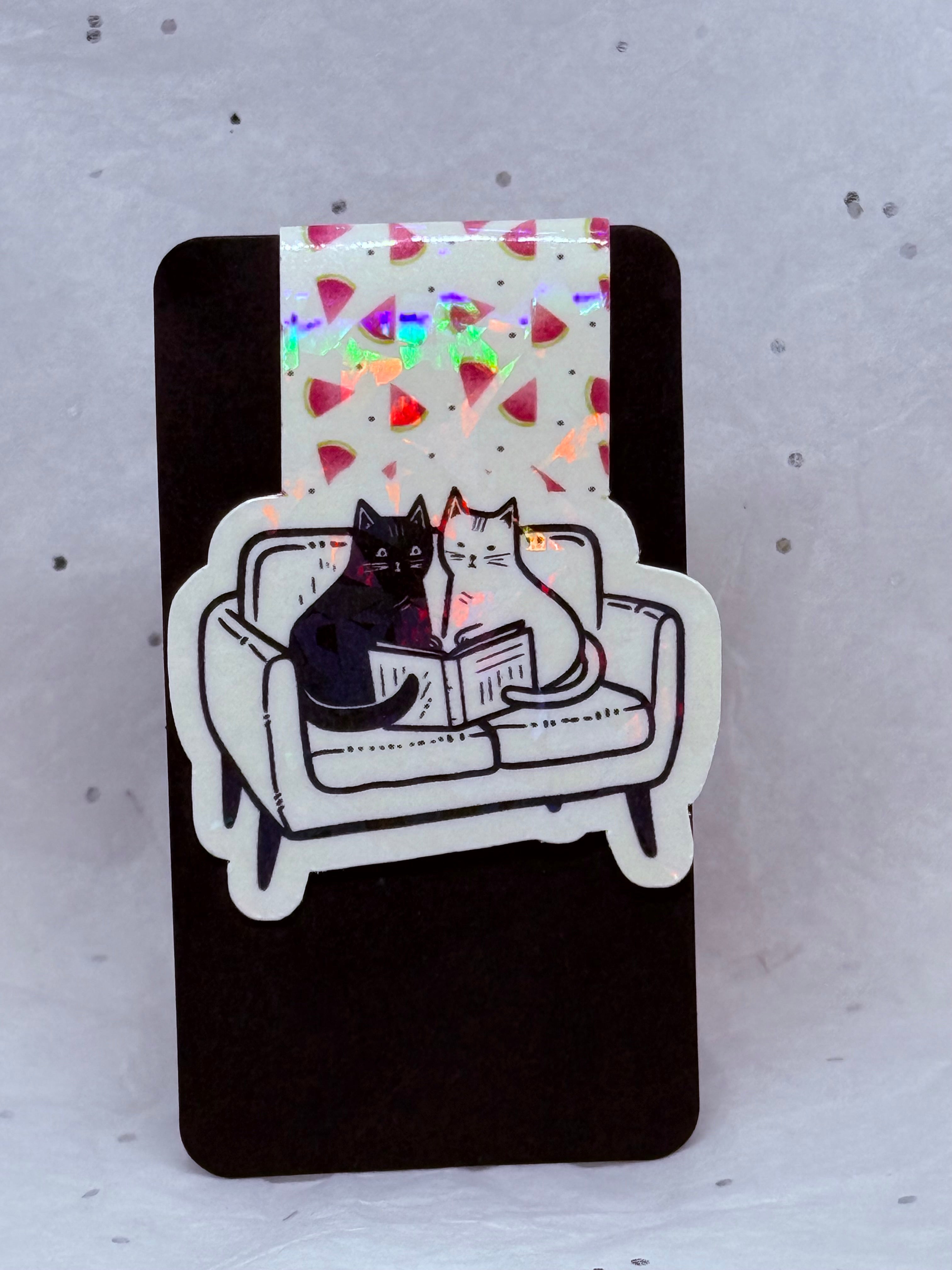 Couch Cats Bookmark (Watermelons)