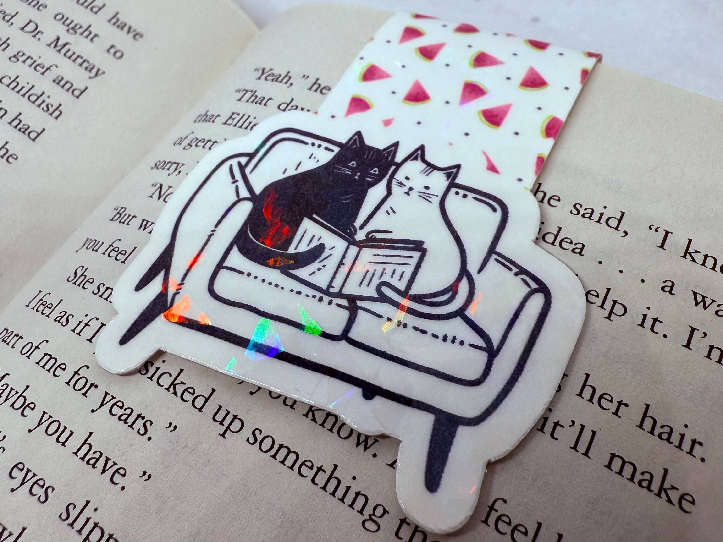 Couch Cats Bookmark (Watermelons)