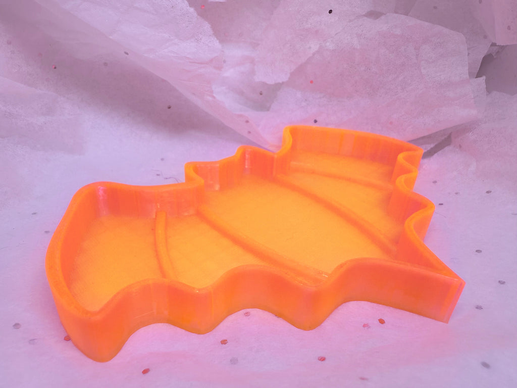 Bat Tray (Pumpkin Orange) | 3D Printed Decor