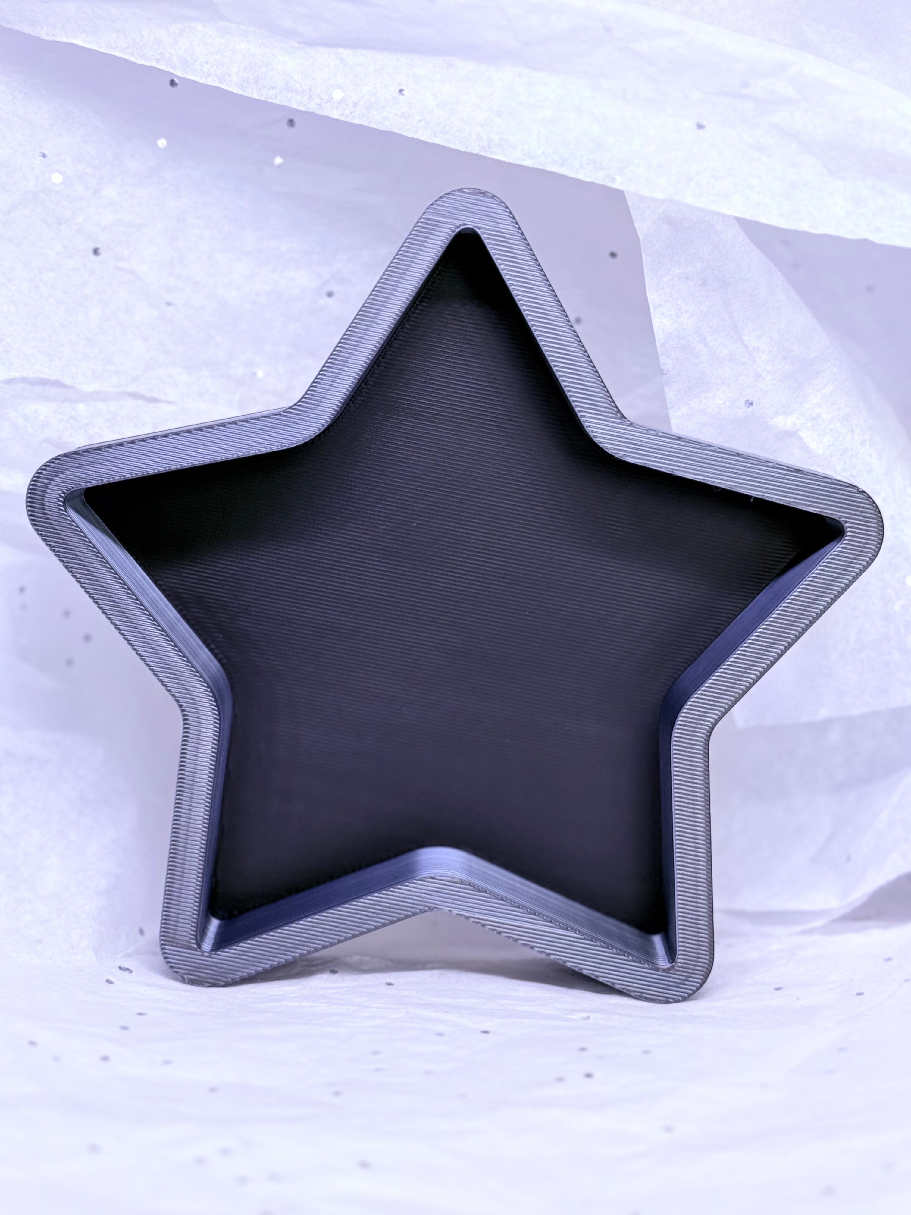 Star Tray (Black & Grey/Black) | 3D Printed Decor