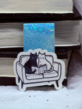 Couch Cats (Teal) | Magnetic Bookmark