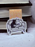Couch Cats Bookmark (Light Orange)