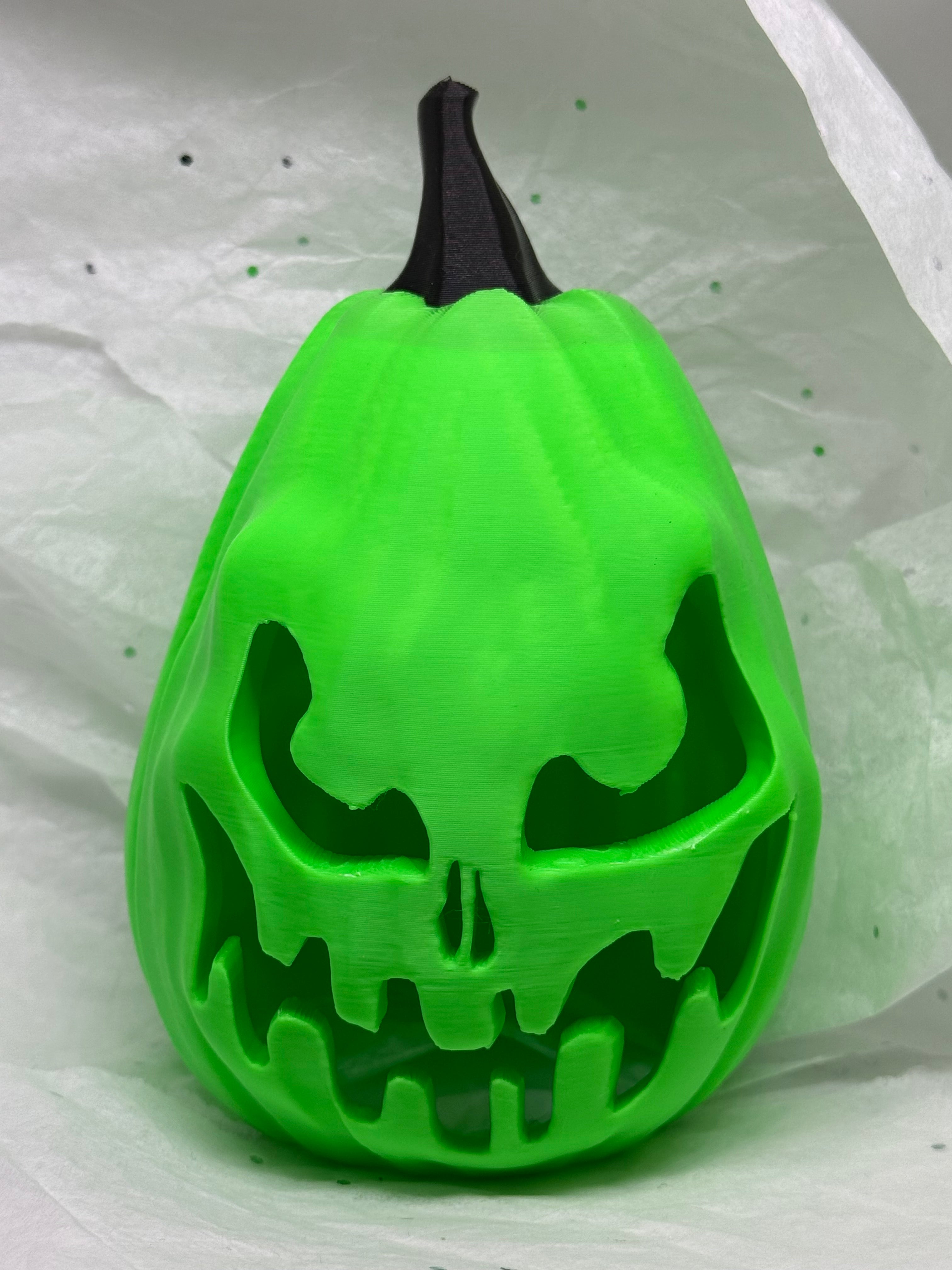 Jack o'Lantern (Lime Green) | 3D Printed Decor
