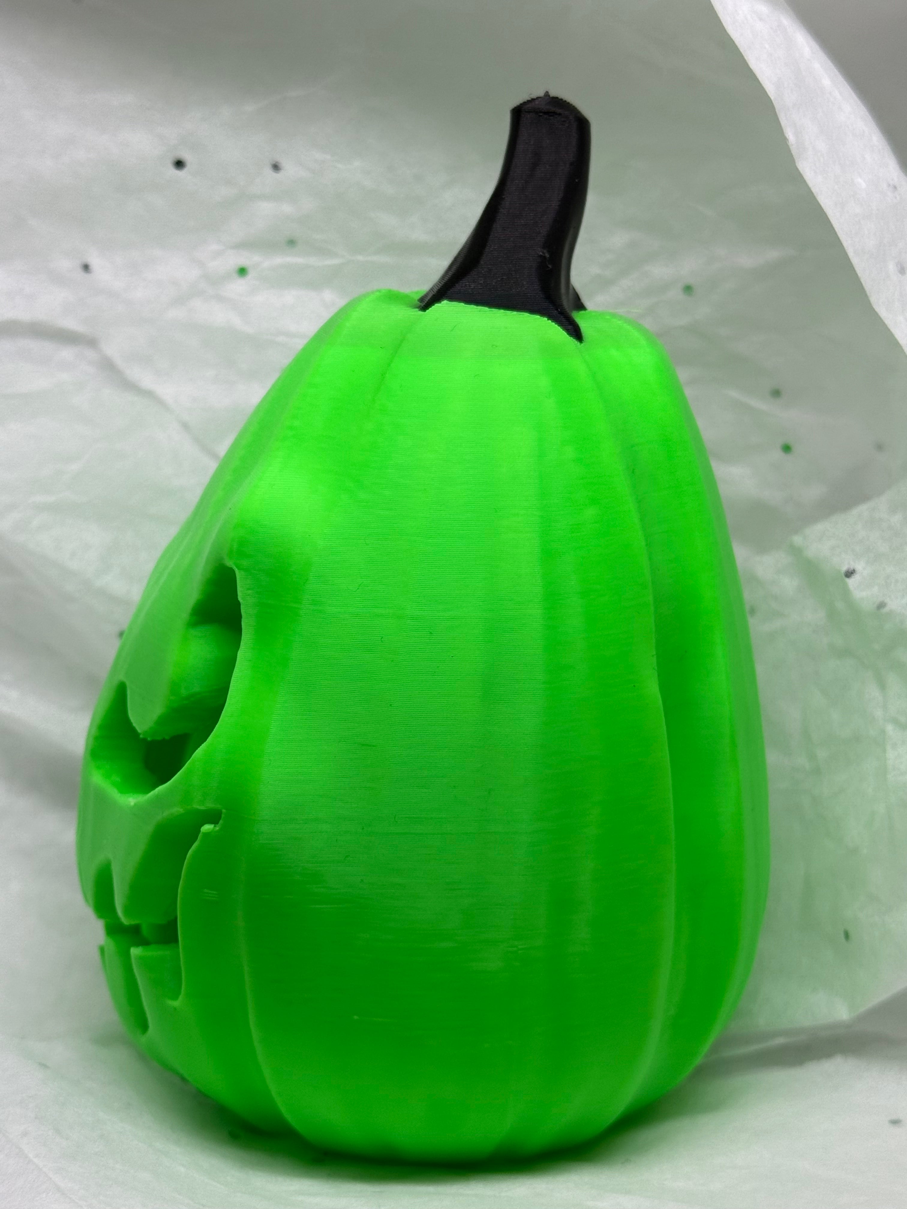 Jack o'Lantern (Lime Green) | 3D Printed Decor