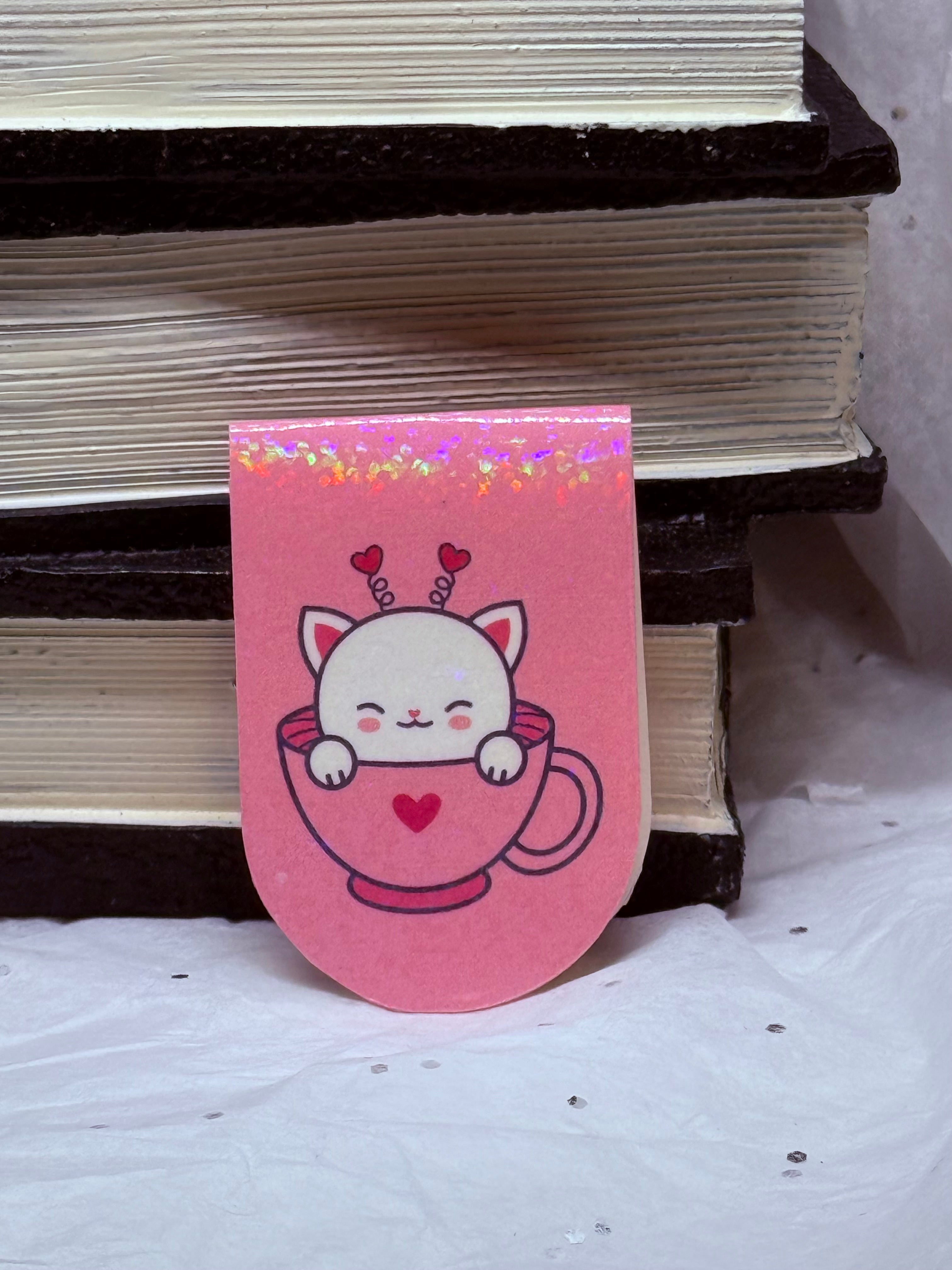 Cat in Teacup Bookmark