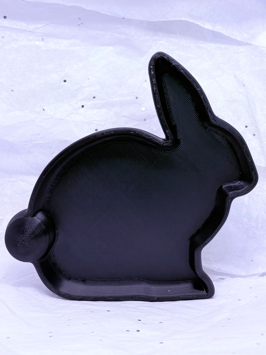 Bunny Tray (Black) | 3D Printed Decor