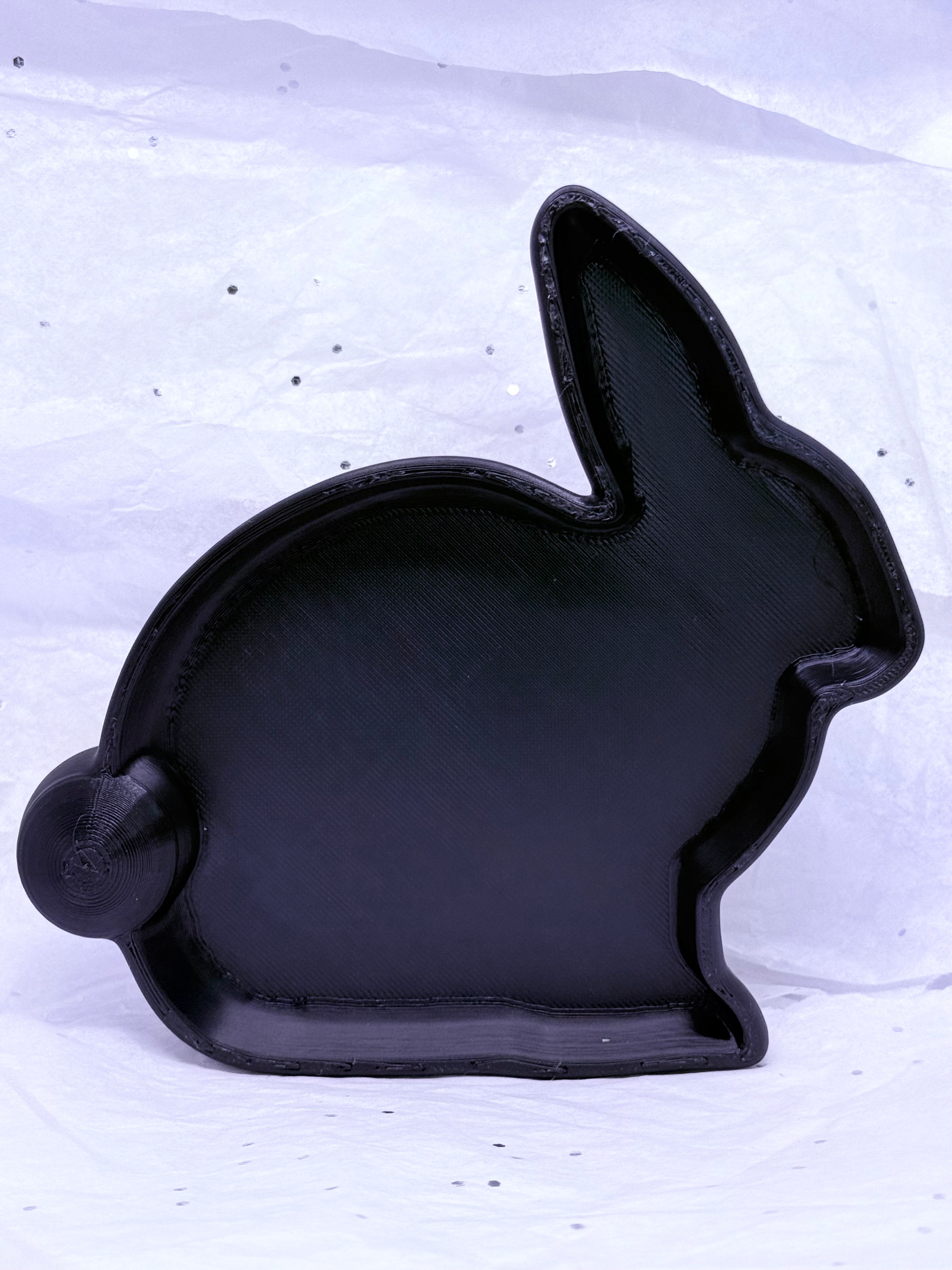 Bunny Tray (Black) | 3D Printed Decor