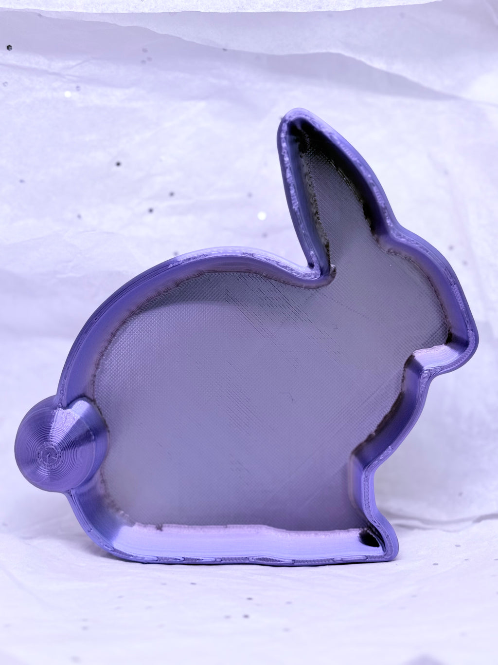 Bunny Tray (Purple/Grey) | 3D Printed Decor