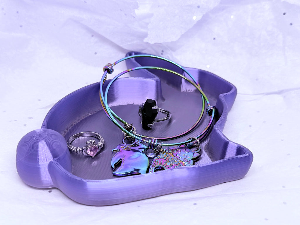 Bunny Tray (Purple/Grey) | 3D Printed Decor