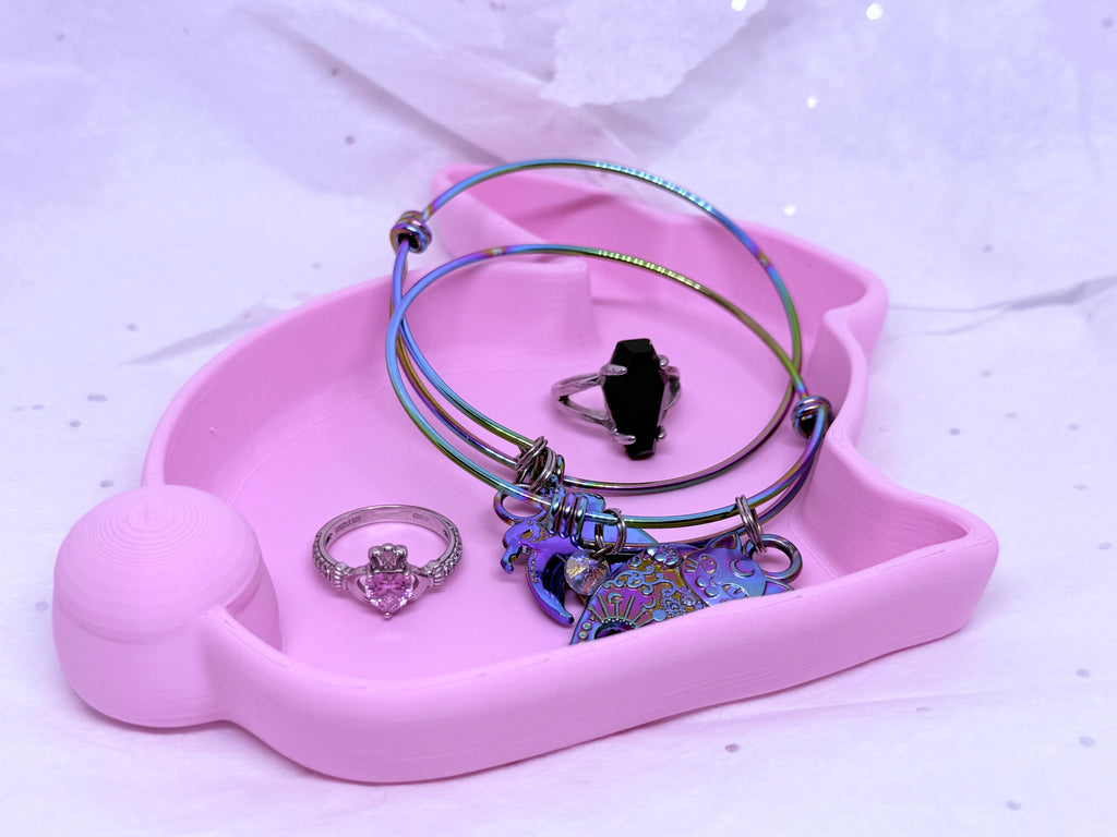 Bunny Tray (Light Pink) | 3D Printed Decor