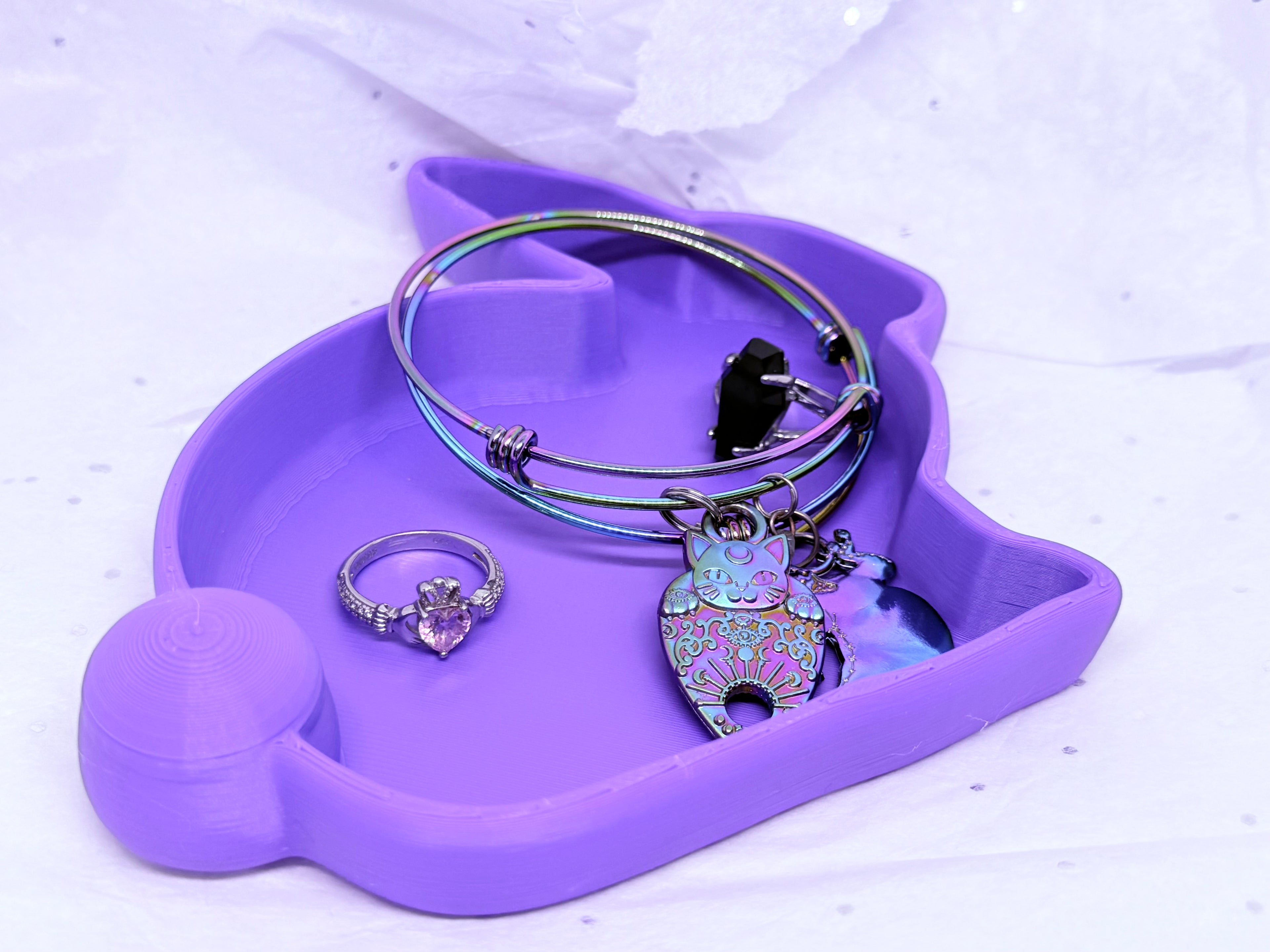 Bunny Tray (Purple) | 3D Printed Decor