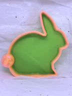 Bunny Tray (Orange/Green) | 3D Printed Decor