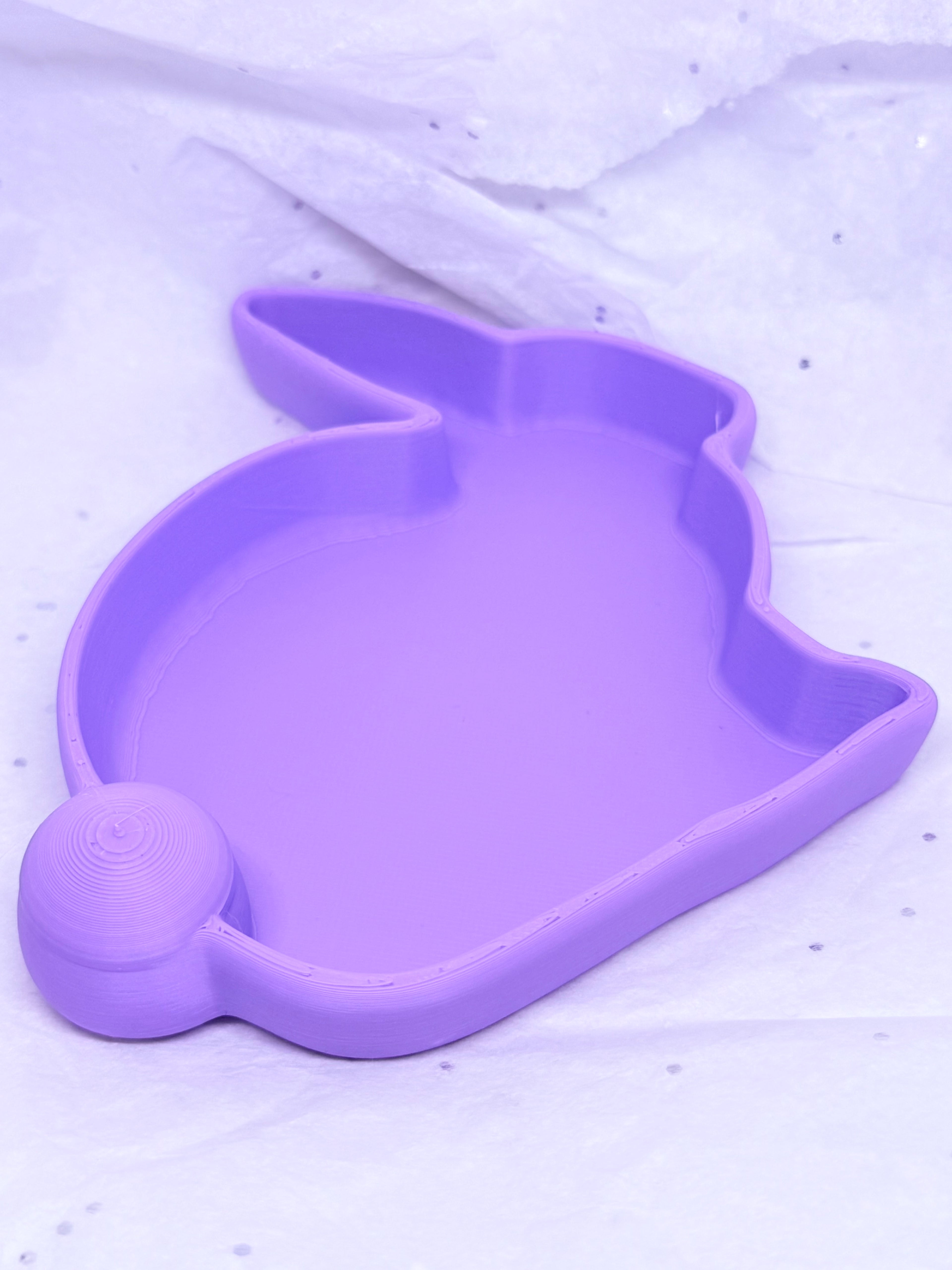 Bunny Tray (Light Purple) | 3D Printed Decor