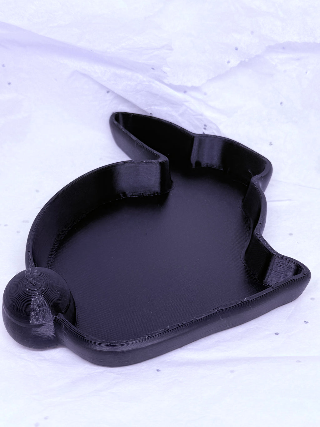 Bunny Tray (Black) | 3D Printed Decor