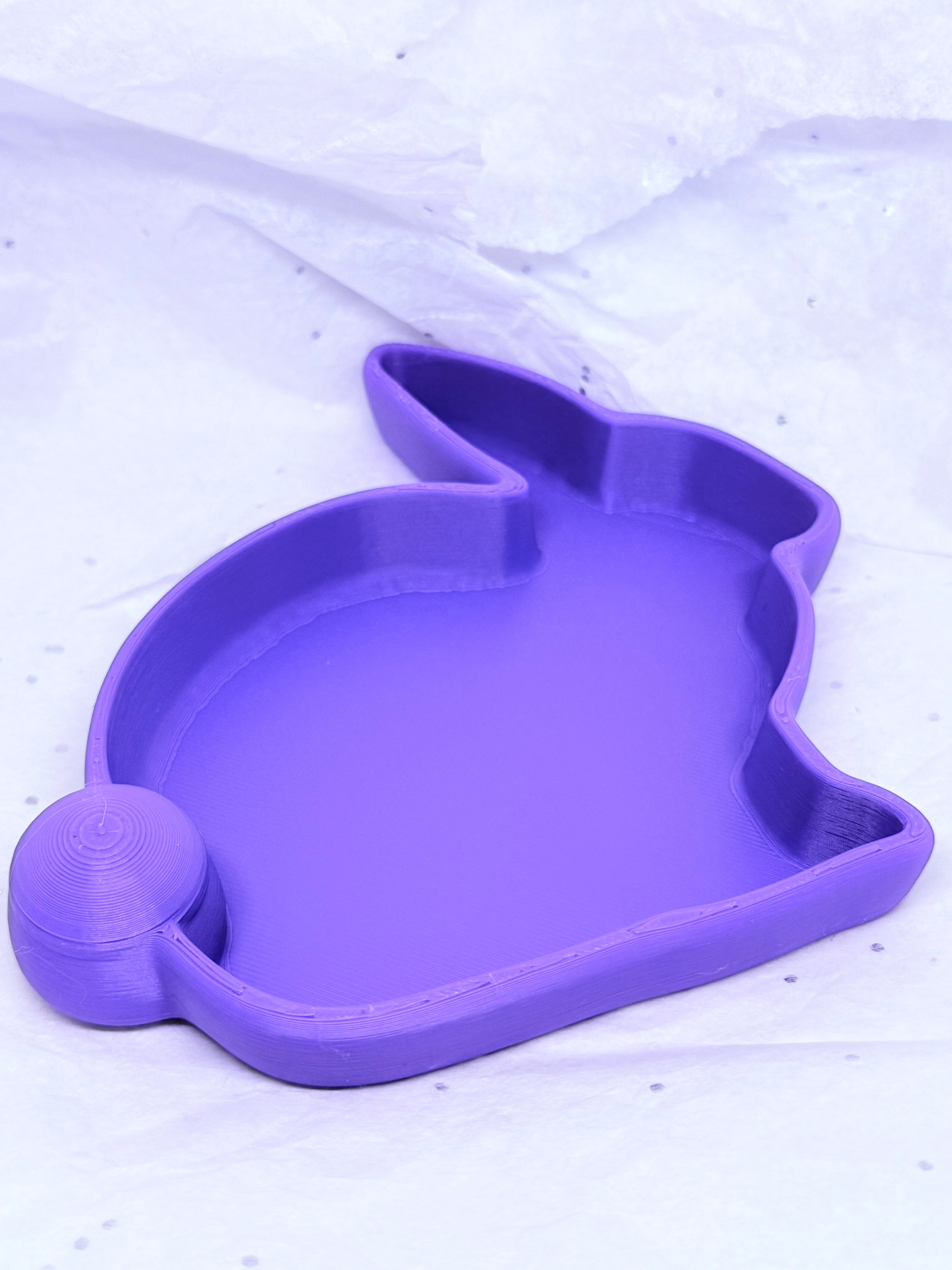 Bunny Tray (Purple) | 3D Printed Decor
