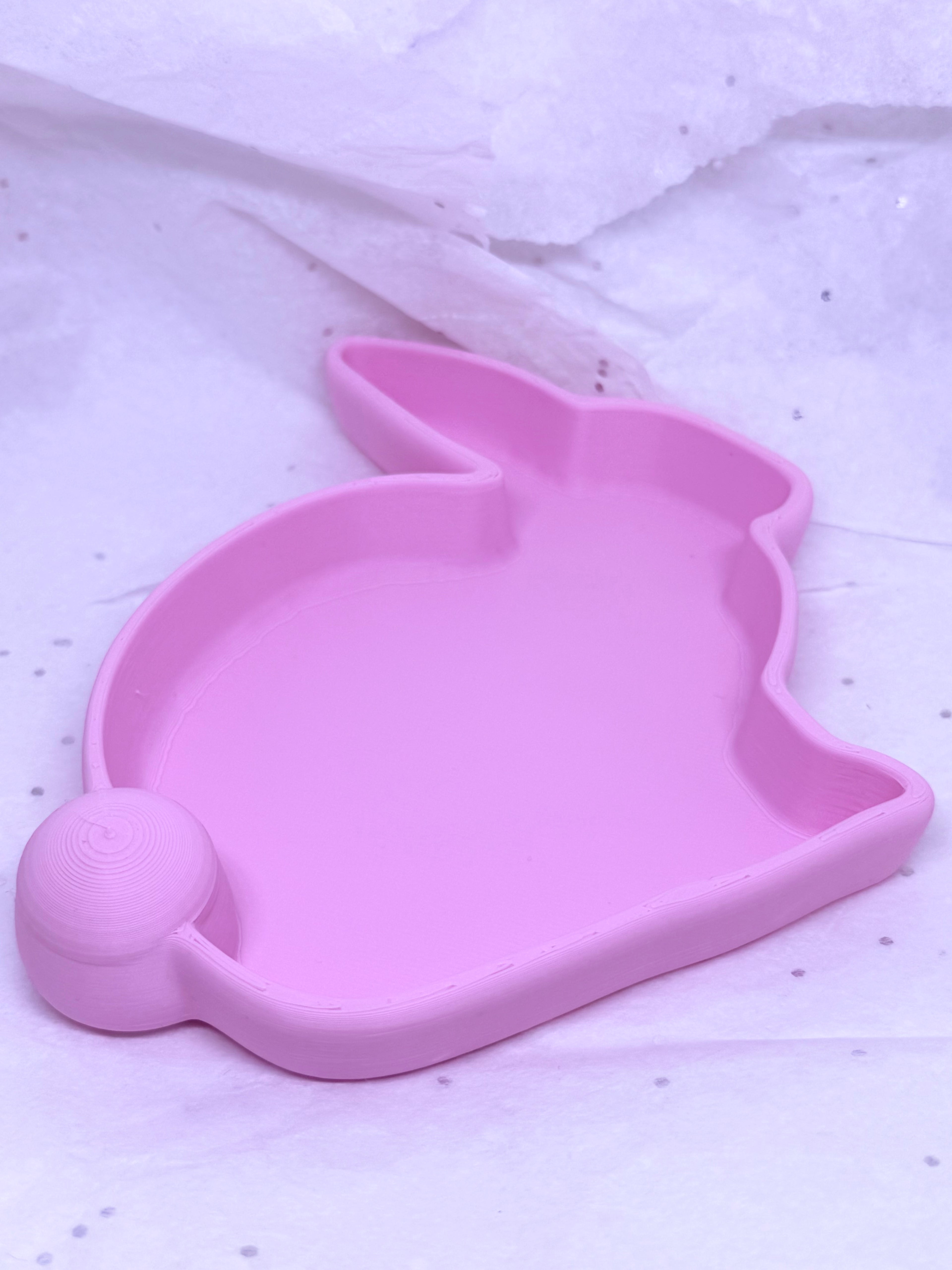 Bunny Tray (Light Pink) | 3D Printed Decor