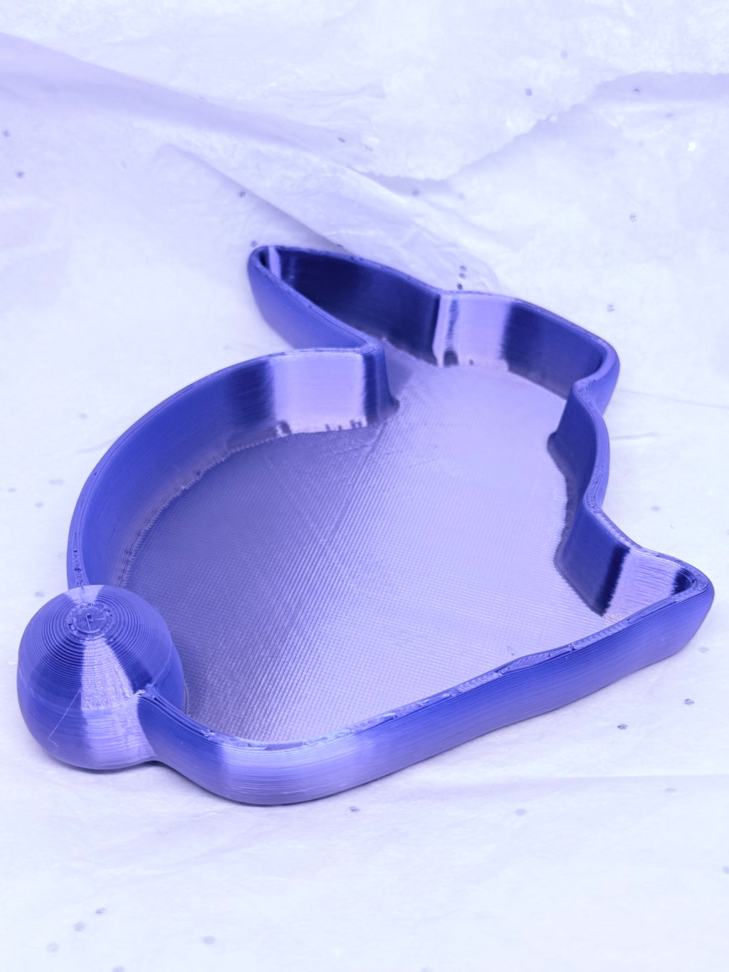 Bunny Tray (Purple/Grey) | 3D Printed Decor