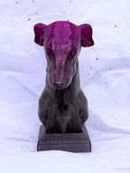 Greyhound Bust (Dark Galaxy Purple/Black) | 3D Printed Decor