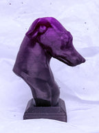 Greyhound Bust (Dark Galaxy Purple/Black) | 3D Printed Decor