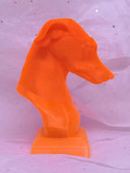 Greyhound Bust (Neon Orange) | 3D Printed Decor