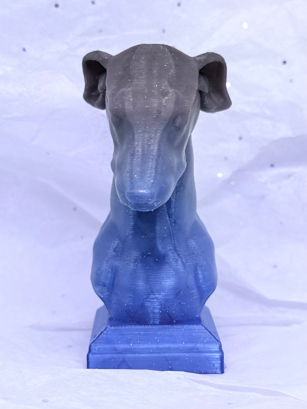 Greyhound Bust (Blue/Purple/Grey) | 3D Printed Decor