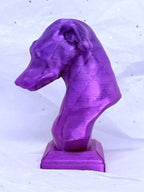 Greyhound Bust (Light Galaxy Purple) | 3D Printed Decor