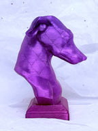 Greyhound Bust (Light Galaxy Purple) | 3D Printed Decor