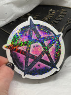 Pentacle Sticker (Purple & Black)