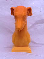 Greyhound Bust (Orange/Yellow) | 3D Printed Decor