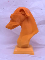 Greyhound Bust (Orange/Yellow) | 3D Printed Decor