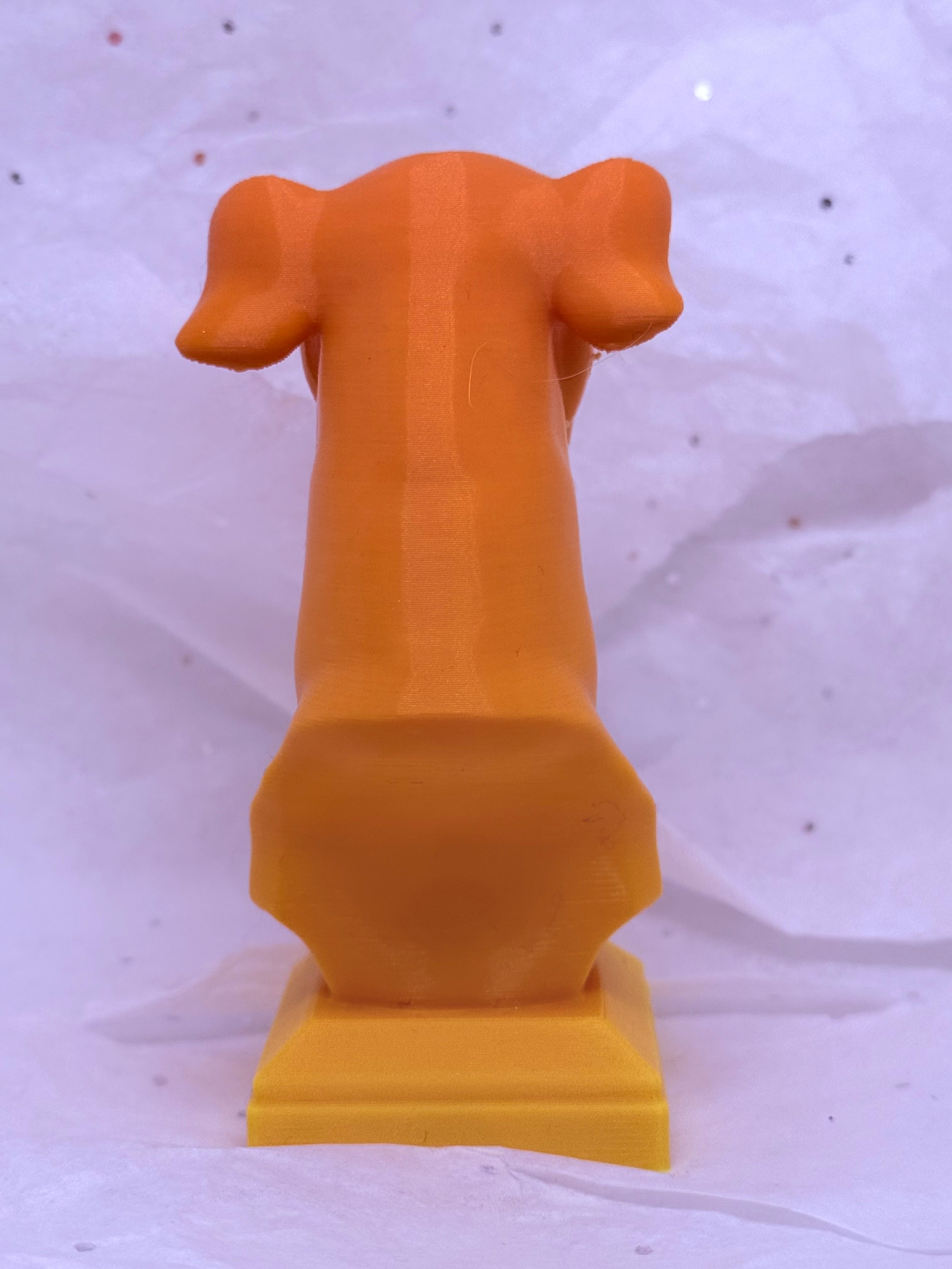 Greyhound Bust (Orange/Yellow) | 3D Printed Decor