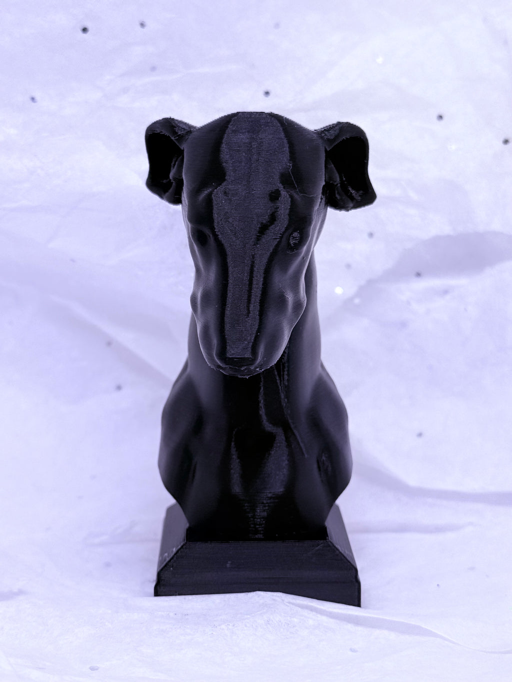 Greyhound Bust (Black) | 3D Printed Decor