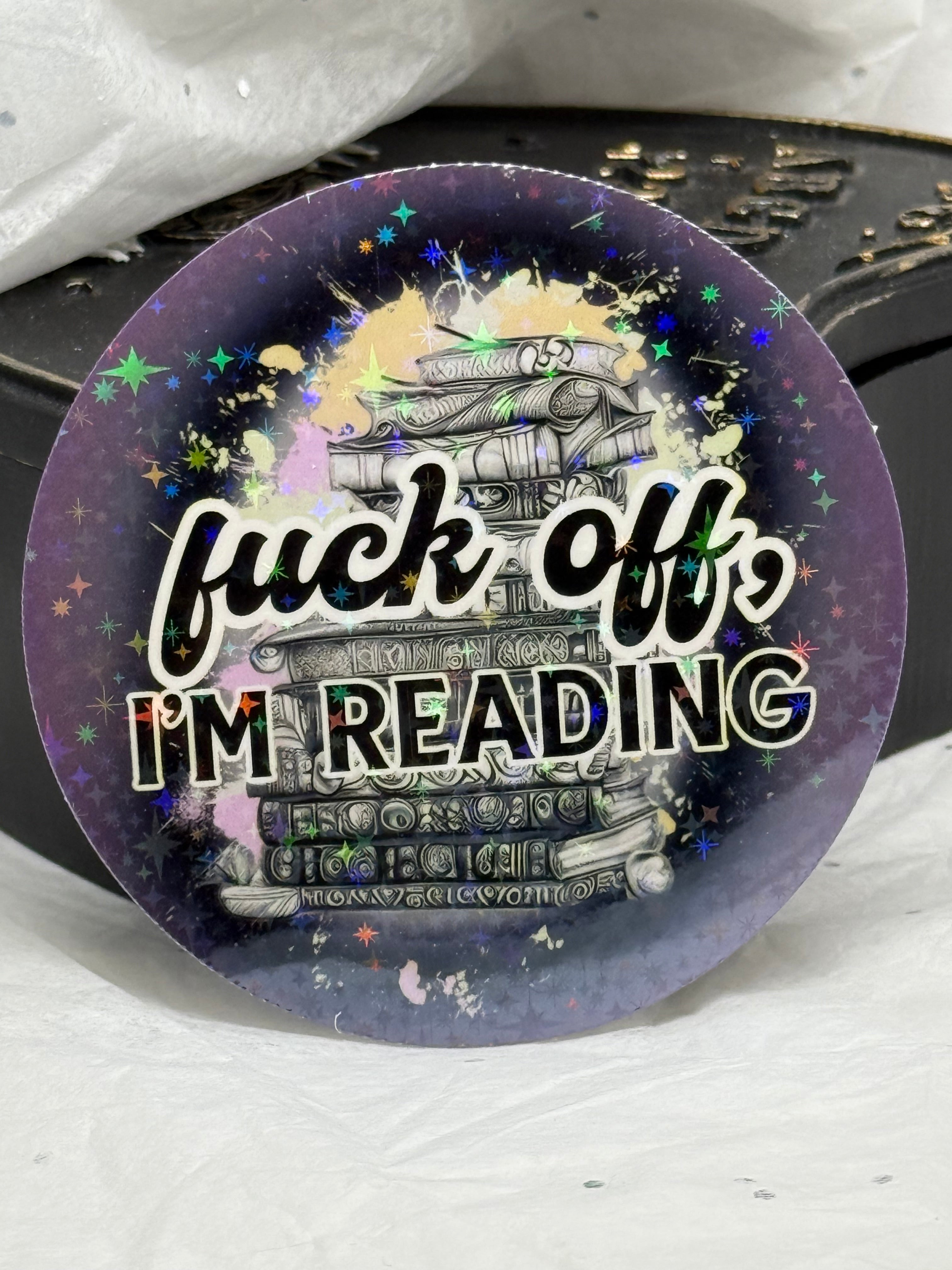 F*ck off, I'm Reading Sticker (Purple) | Sticker