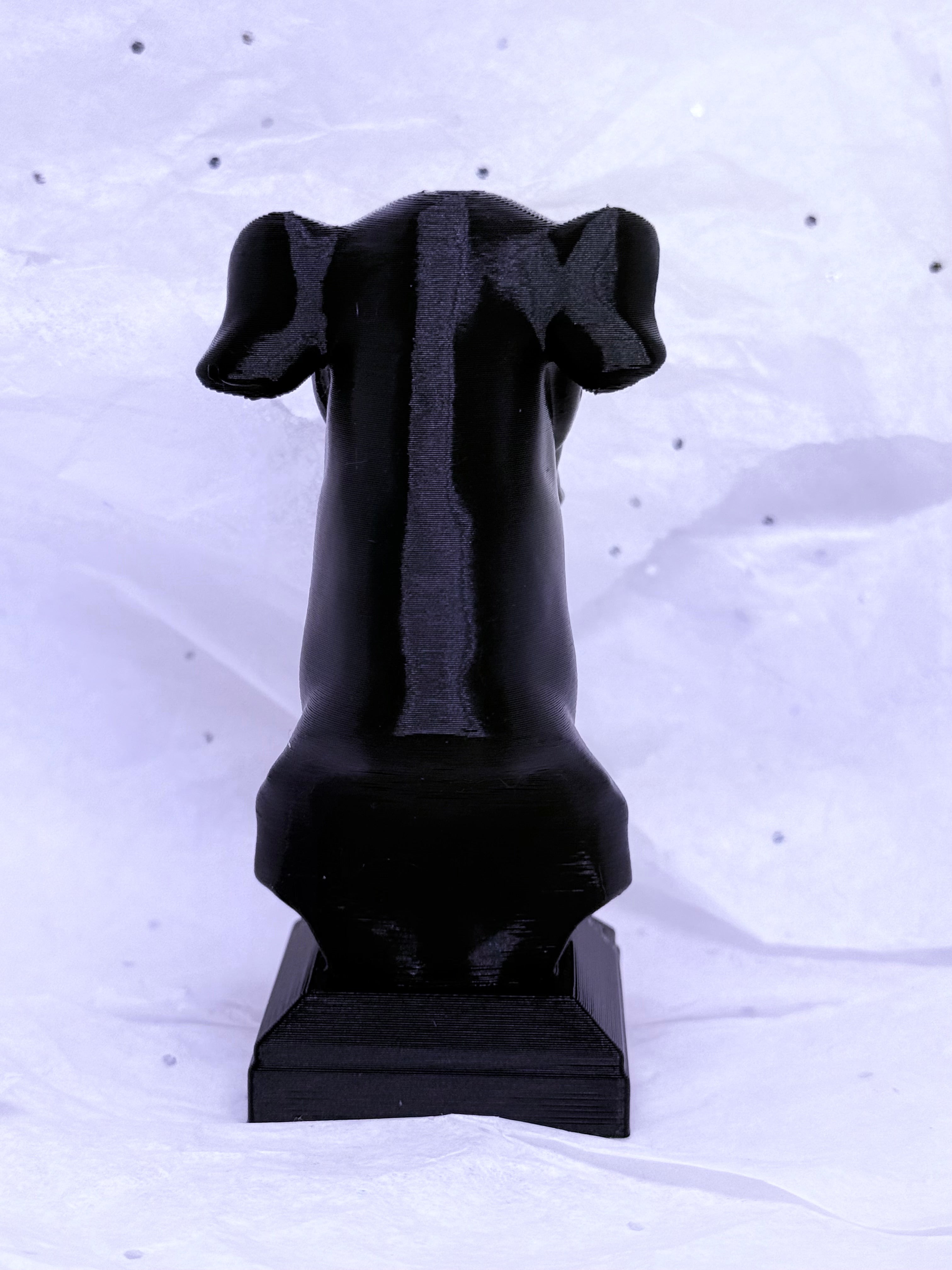 Greyhound Bust (Black) | 3D Printed Decor