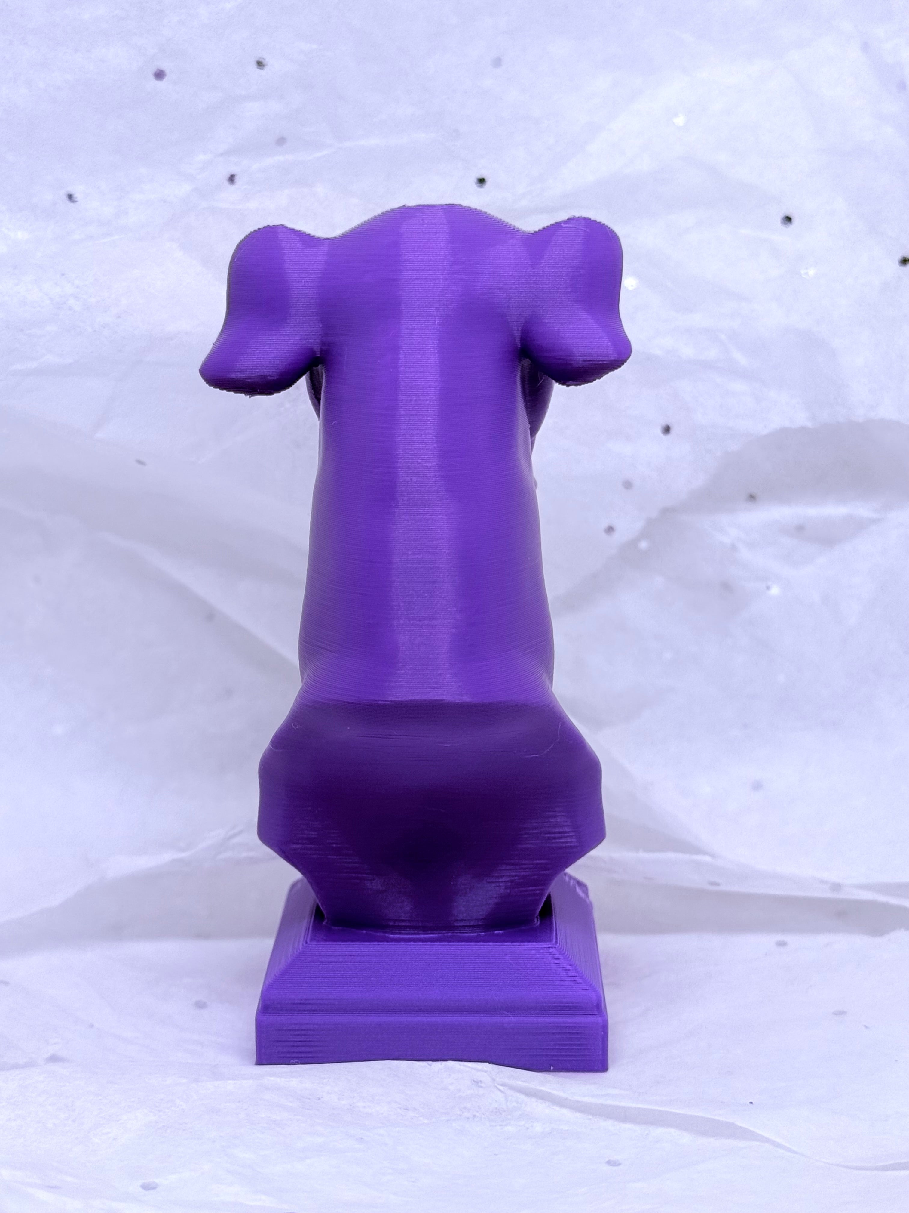Greyhound Bust (Purple) | 3D Printed Decor