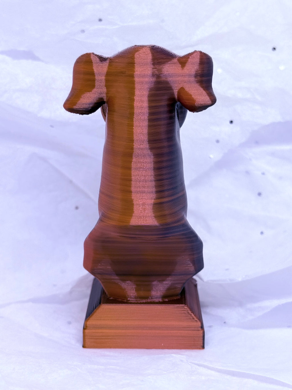 Greyhound Bust (Black/Orange) | 3D Printed Decor
