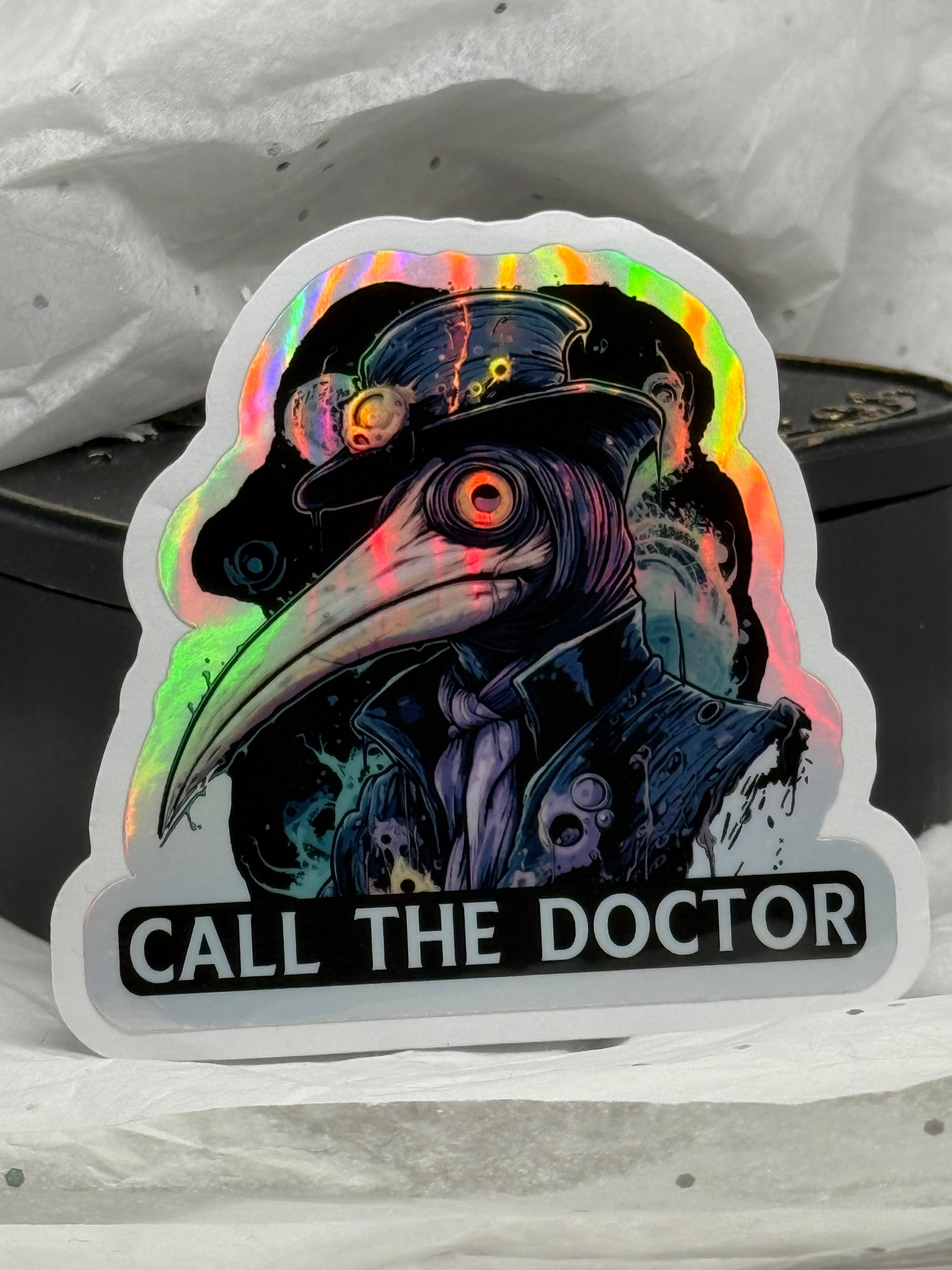 Plague Doctor Sticker (Holographic)