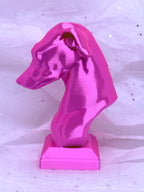 Greyhound Bust (Silky Magenta) | 3D Printed Decor