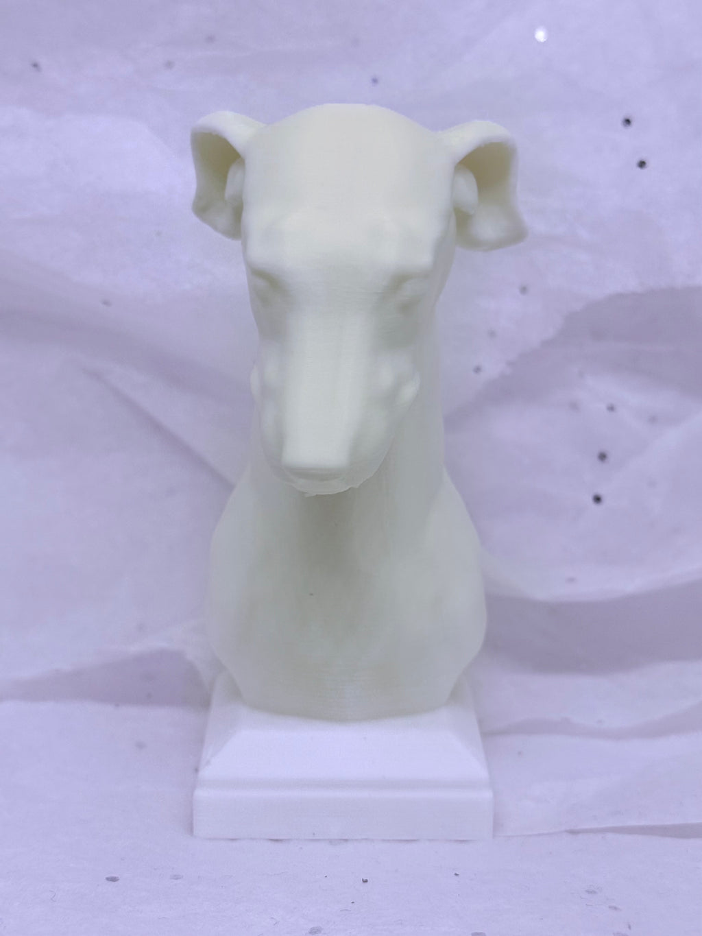 Greyhound Bust (White) | 3D Printed Decor