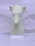Greyhound Bust (White) | 3D Printed Decor