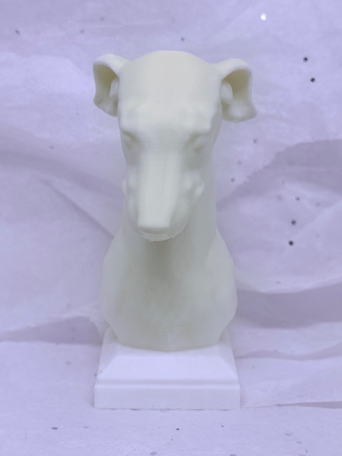 Greyhound Bust (White) | 3D Printed Decor