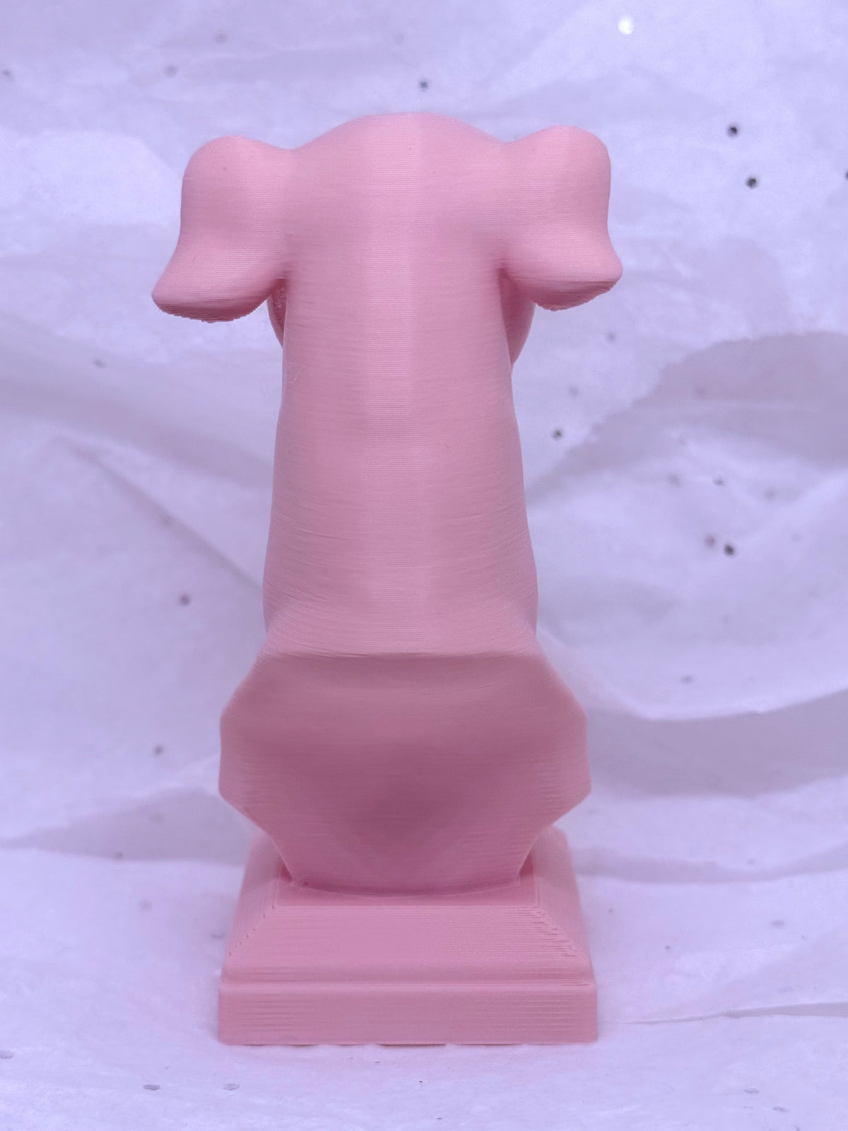 Greyhound Bust (Light Pink) | 3D Printed Decor