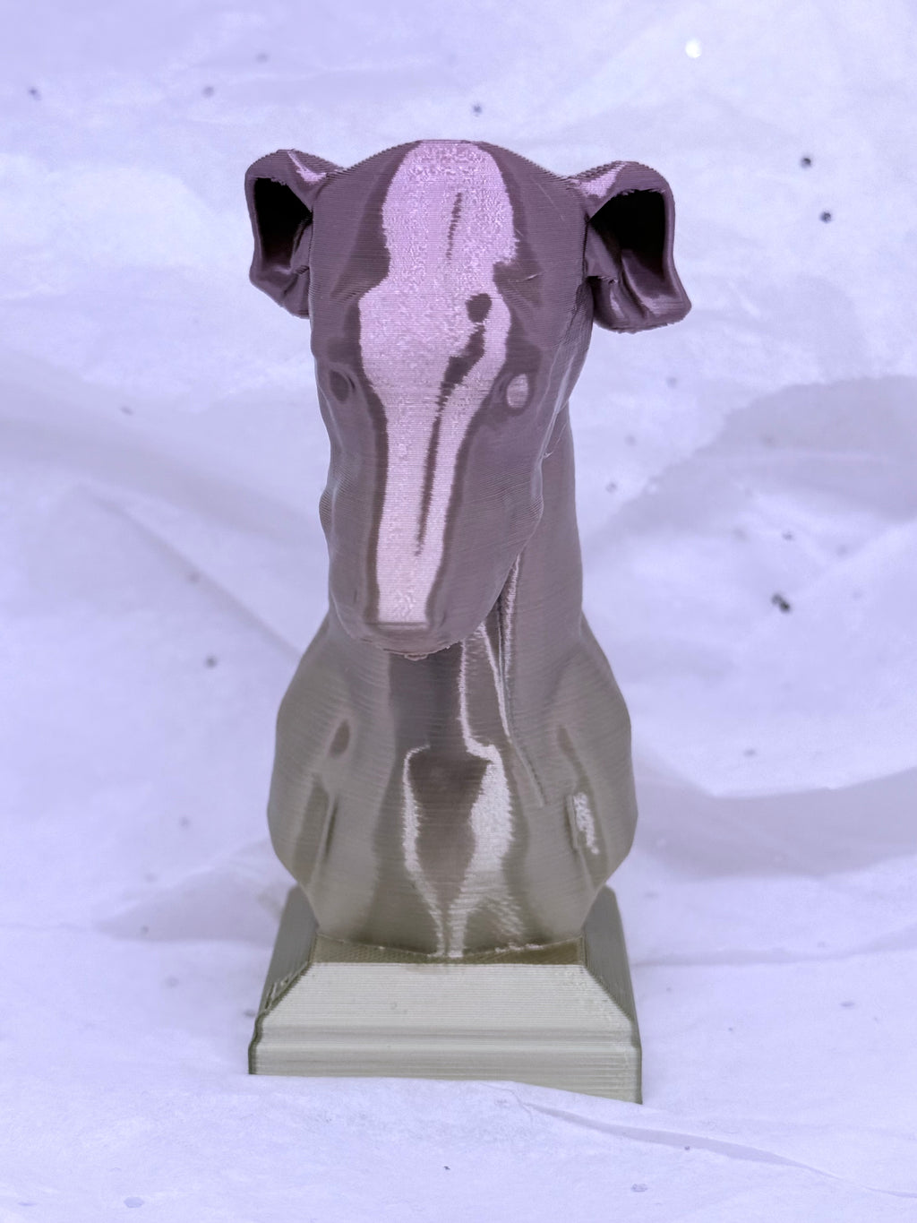 Greyhound Bust (Dusty Gold) | 3D Printed Decor