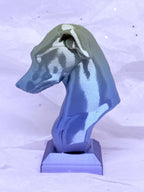 Greyhound Bust (Blue/Green) | 3D Printed Decor
