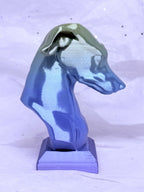 Greyhound Bust (Blue/Green) | 3D Printed Decor