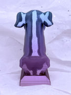Greyhound Bust (Purple/Blue) | 3D Printed Decor