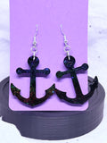 Black Anchors | 3D Printed Earrings